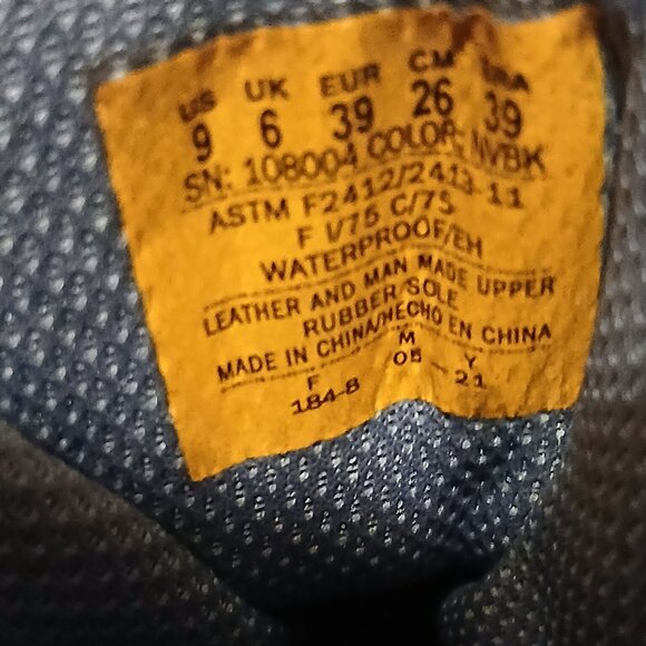 Men's Skechers Composite Safety Toe Memory Foam Shoe Size 9 Blue Navy Black USED - Picture 9 of 9